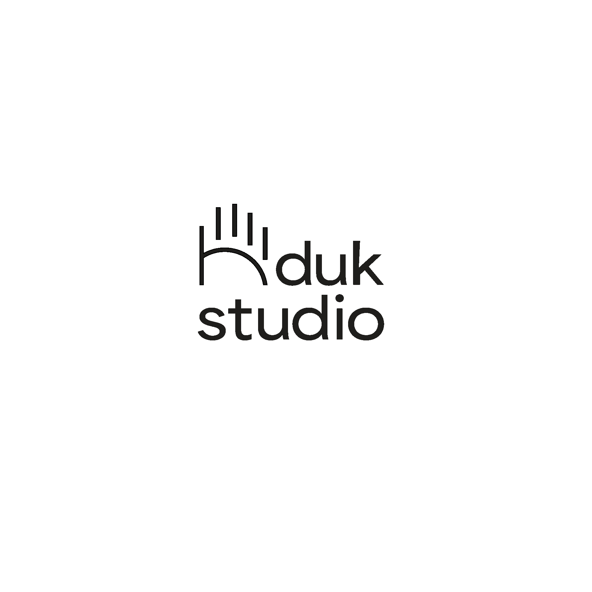 animated logotype for Heiduk studio, changing typography of the word 'hei' on each frame